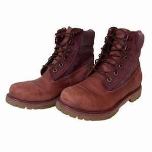 Timberland Boots Women's Size 8 Burgundy Excellent